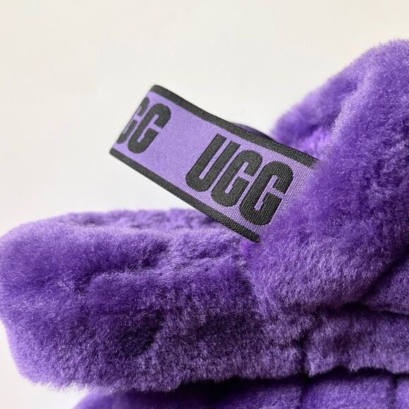 UGG Fluff Yeah Purple Slides Slippers Size 7 Women’s - Picture 7 of 12
